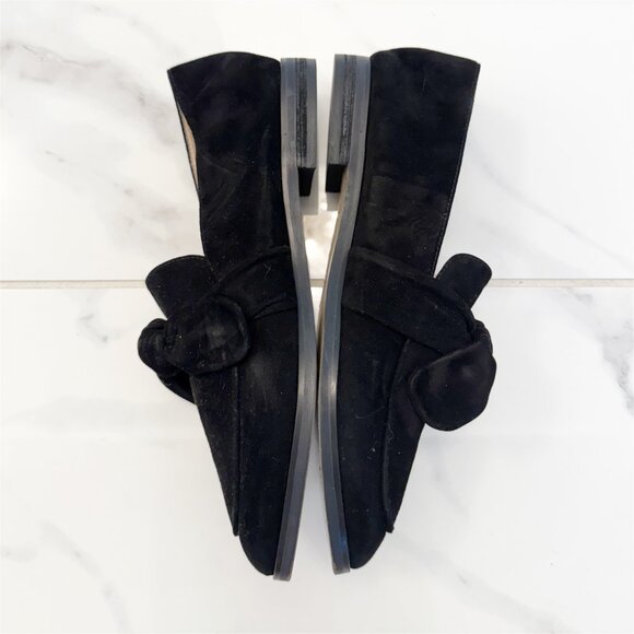 PELLE MODA Fares Flat Suede Bow Loafer in Black 7.5M - Picture 8 of 10